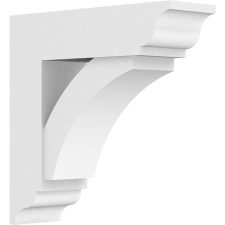 Ekena Millwork Standard Thorton Architectural Grade PVC Bracket with Traditional Ends, 5"W x 18"D x 18"H BKTP05X18X18THR01